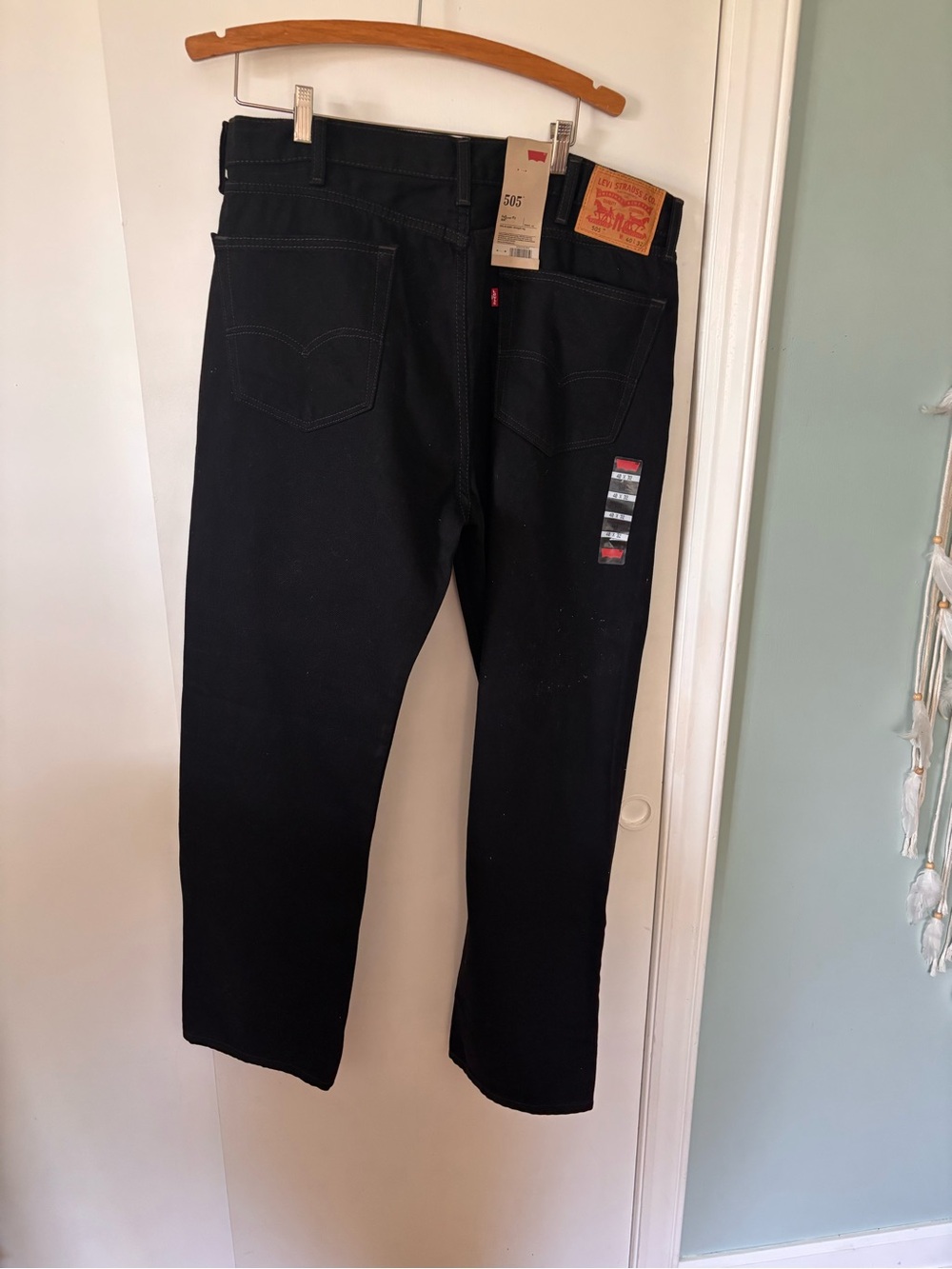 Levi's 505 Regular Fit Men's Jeans - Black 40x32